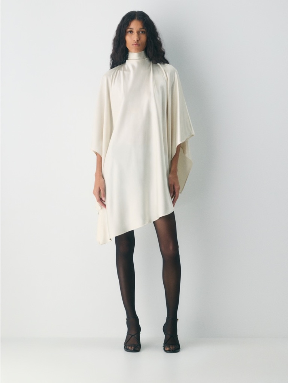 Aritzia Fan Satin Dress in Birch (new with tags)